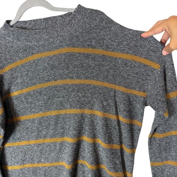 American Eagle Outfitters Sweater Womens Small Gray Striped Knitted Jegging Fit - Picture 5 of 10